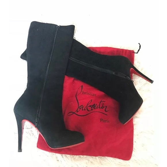 Christian Louboutin Shoes - Louboutin “Botalili” Suede Knee high boot 37.5